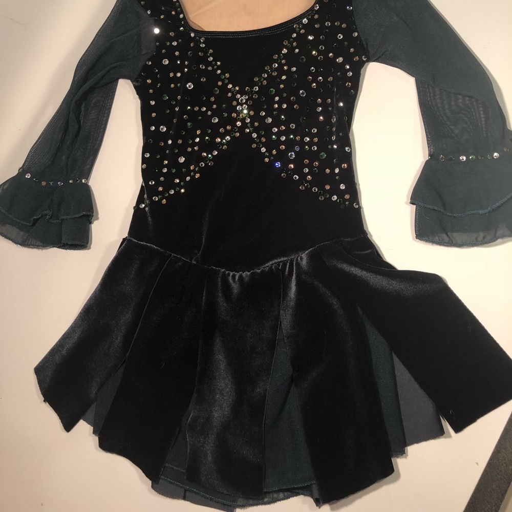 Forest Green Competition Skating Dress